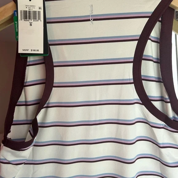 NWT RLX Ralph Lauren Women Striped Sleeveless Zip Airflow Polo Golf Dress Size S - Picture 11 of 13